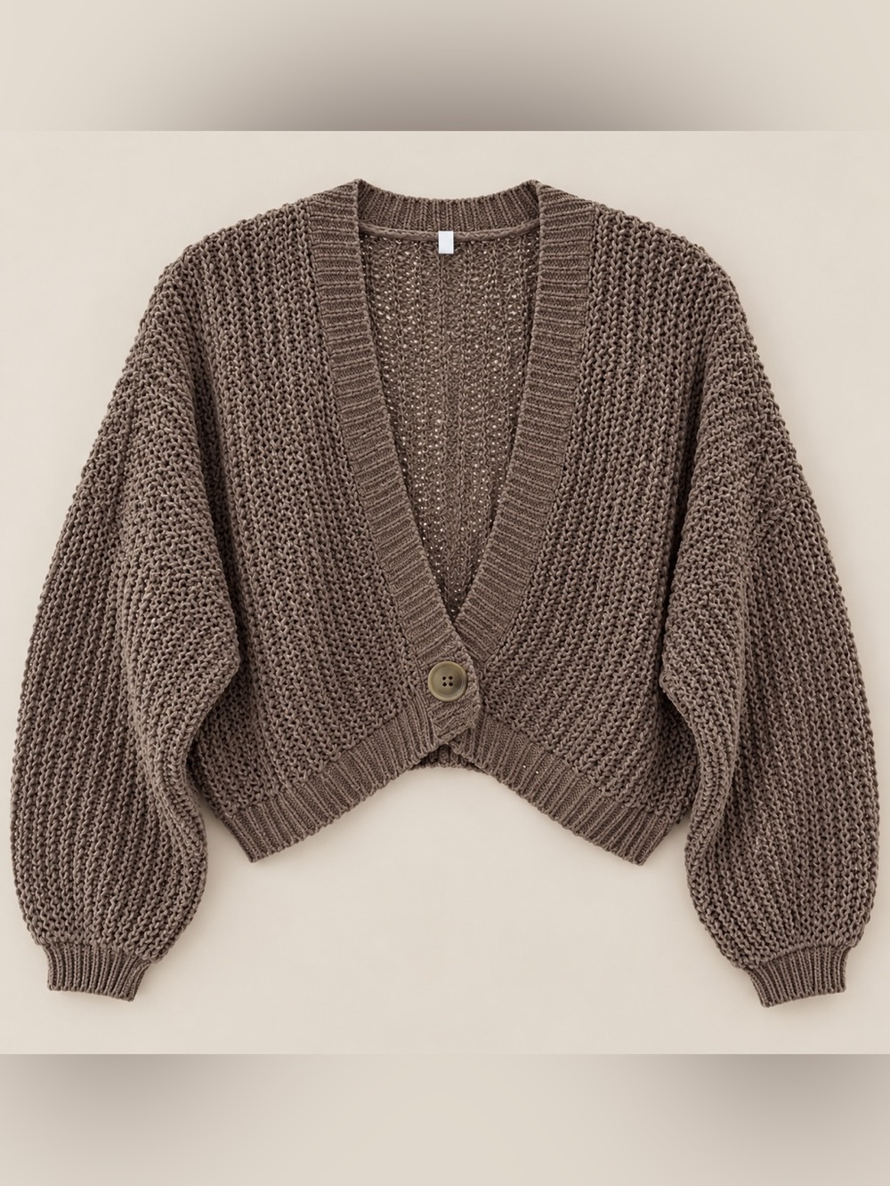 Miracle Cozy Brown Microfiber Chunky Knit Sweater - Picture 2 of 3